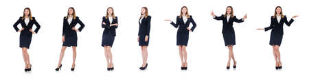 young businesswoman isolated on whiteの写真素材