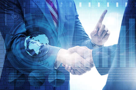 Business concept of cooperation with handshake