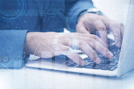 Businessman in trading and finance concept