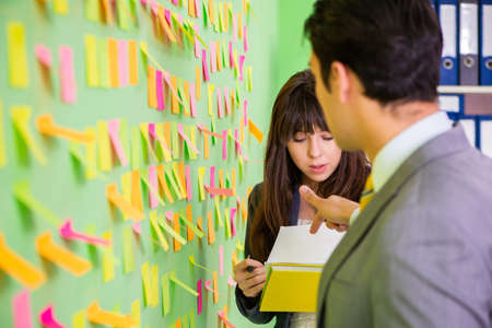 Business colleagues discussing future prioritiesの写真素材