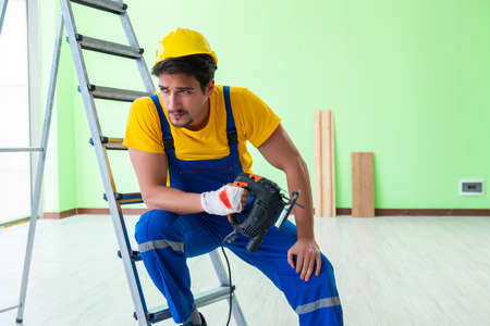 Injured worker at the work site