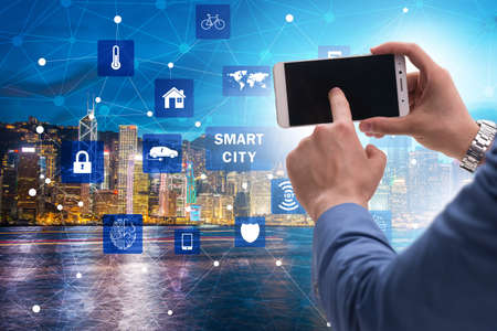 Smart city in innovation concept