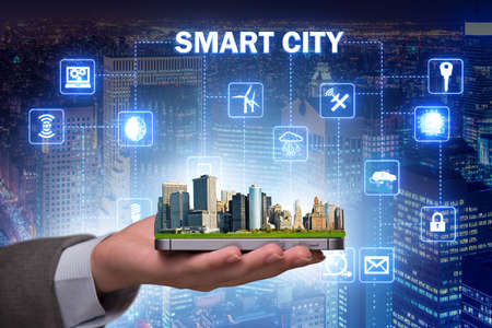 Smart city in innovation conceptの写真素材
