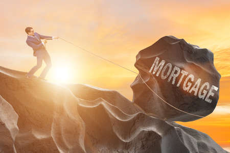 Business concept of debt and borrowingの写真素材