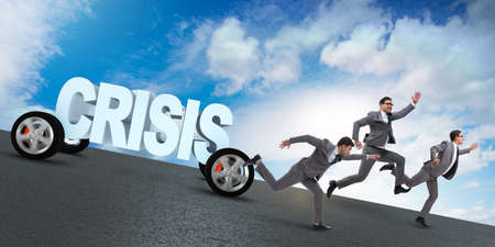 Business concept of crisis and recession
