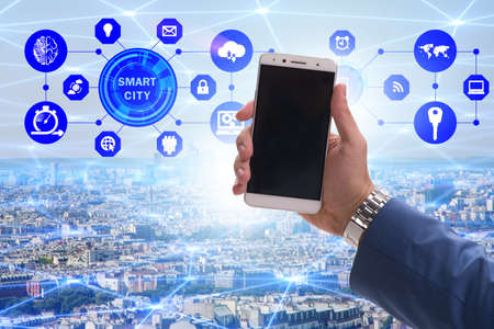 Smart city in innovation concept