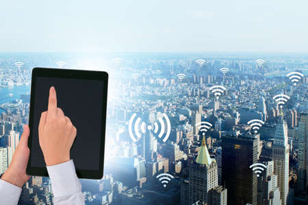 Smart city in innovation concept