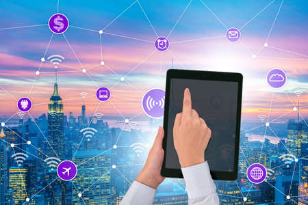 Smart city in innovation concept