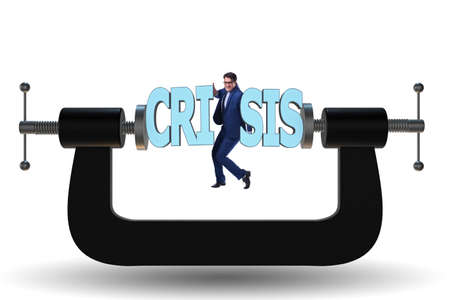 Business concept of crisis and recessionの写真素材
