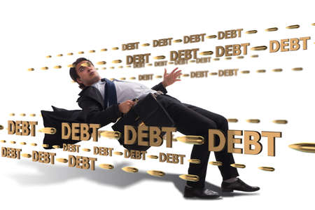 Business concept of debt and borrowingの写真素材