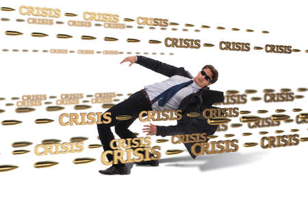 Business concept of crisis and recession