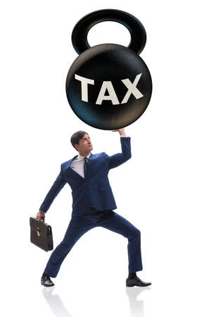 Business concept of tax payments burdenの写真素材