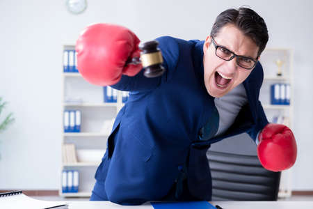 Lawyer working in his officeの写真素材