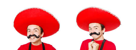 Funny mexican isolated on the whiteの写真素材