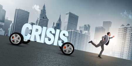 Business concept of crisis and recessionの写真素材