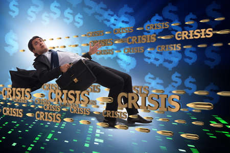 Business concept of crisis and recession