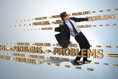 Business problem and challenge concept with businessman