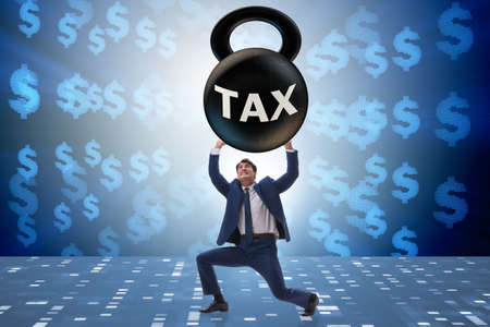 Business concept of tax payments burdenの写真素材