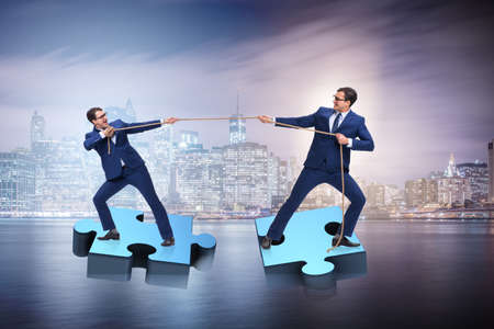 Business concept of teamwork and competition