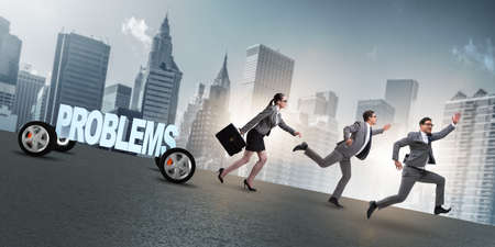 Business problem and challenge concept with businessman