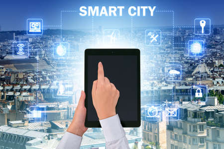 Smart city in innovation concept