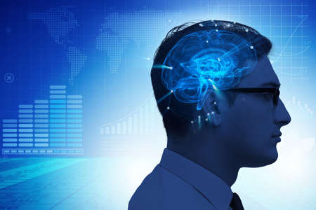 Artificial intelligence concept with man