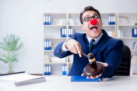 Lawyer working in his officeの写真素材