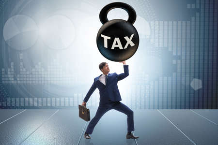 Business concept of tax payments burdenの写真素材