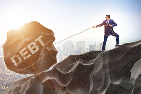 Business concept of debt and borrowingの写真素材