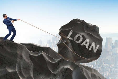 Business concept of debt and borrowingの写真素材