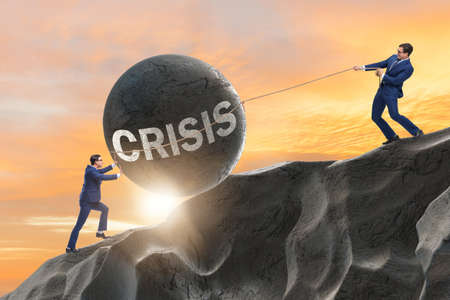 Business concept of crisis and recessionの写真素材