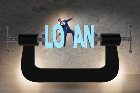 Business concept of debt and borrowingの写真素材