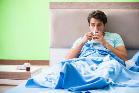 Man suffering from sleeping disorder and insomniaの写真素材