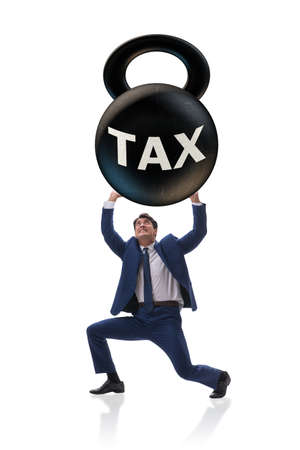Business concept of tax payments burdenの写真素材