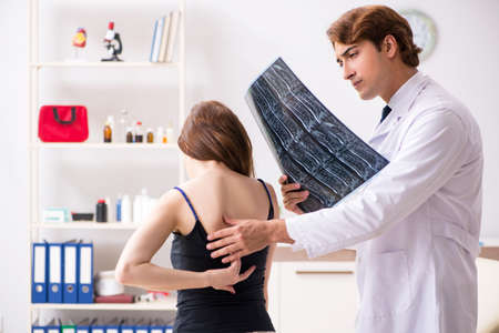 Male radiologist detecting cause of the illnessの写真素材