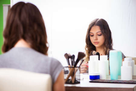 Young woman in the beauty salon