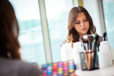 Young woman in the beauty salon