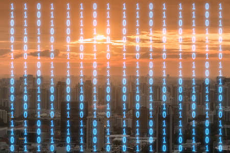 Concept of modern digital city and innovationの写真素材