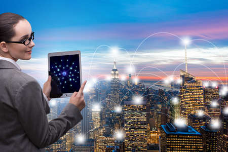 Smart city in innovation concept
