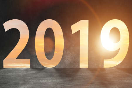 2019 in the concept of transition to new yearの写真素材