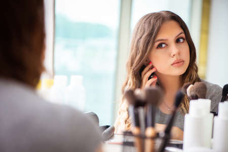 Young woman in the beauty salon