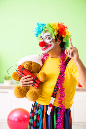 Funny clown in Christmas celebration conceptの写真素材