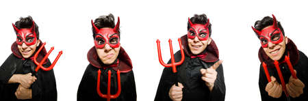 Funny devil isolated on the white background