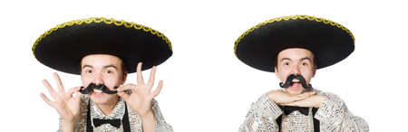 Funny mexican isolated on the whiteの写真素材