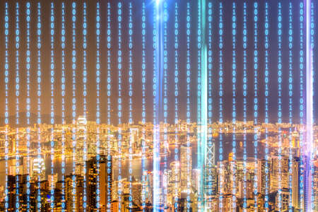 Concept of modern digital city and innovationの写真素材