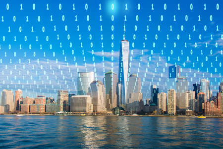 Concept of modern digital city and innovationの写真素材