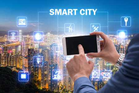 Smart city in innovation concept