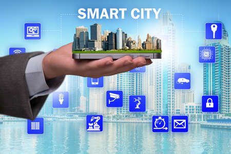 Smart city in innovation conceptの写真素材
