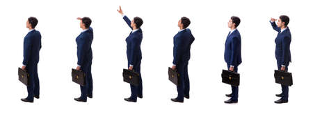 Young businessman isolated on whiteの写真素材