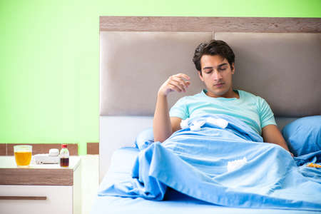 Man suffering from sleeping disorder and insomniaの写真素材